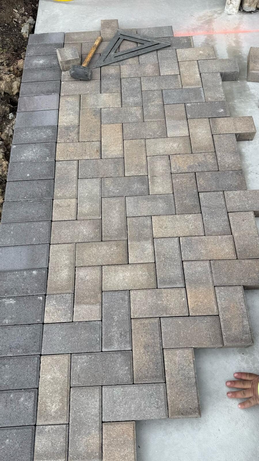 Brick paver walkway